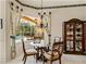 Cozy dining nook with a view of the screened in pool area at 12700 Grand Traverse Dr, Dade City, FL 33525