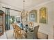 Formal dining room featuring a glass table and elegant decor at 12700 Grand Traverse Dr, Dade City, FL 33525