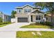 Charming two-story home featuring a gray exterior, well-manicured lawn, and an attached two-car garage at 3218 21St N St, St Petersburg, FL 33713