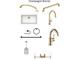 Champagne bronze faucet and cabinet pulls with black towel rack and vanity lighting at 3218 21St N St, St Petersburg, FL 33713