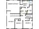 Layout of the second floor with owner's retreat, 2 bedrooms, 2 bathrooms and a retreat at 3218 21St N St, St Petersburg, FL 33713