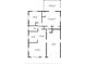 Detailed floor plan showcasing the layout and dimensions of the home, including bedrooms, bathrooms, and living spaces at 1742 Mississippi Ne Ave, St Petersburg, FL 33703