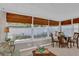 The sunroom has bamboo blinds, comfortable furniture, and many windows for a bright interior at 1742 Mississippi Ne Ave, St Petersburg, FL 33703