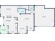 Detailed floorplan showcasing the layout of the home including the garage and screened porch at 2757 Via Cipriani # 1114A, Clearwater, FL 33764