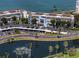 Overhead view of the complex with lush landscaping, parking, and waterfront location near the bay at 5151 Isla Key S Blvd # 421, St Petersburg, FL 33715