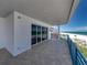 Exterior balcony showing ocean views, tile flooring and white walls at 3910 Gulf Blvd # 400, St Pete Beach, FL 33706