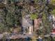 Aerial view of a home nestled among mature trees near a body of water at 7418 Bay Dr, Tampa, FL 33635