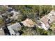 An overhead view showcases the homes with easy access to the creek and waterway at 764 Captiva Ne Ct, St Petersburg, FL 33702