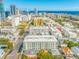 Condo aerial showcasing a residential building in an urban neighborhood near businesses and landmarks at 644 3Rd S Ave # 305, St Petersburg, FL 33701