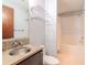 Bathroom with dual sink vanity and a shower/tub combination at 111 N 12Th St # 1619, Tampa, FL 33602