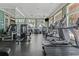 Well-equipped gym with treadmills, elliptical machines, weights, and mirrored walls at 1203 Bay Club Cir # 1203, Tampa, FL 33607