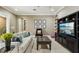 Inviting living room featuring a comfortable sofa, coffee table, and entertainment center with a TV at 801 Brightwaters Ne Blvd, St Petersburg, FL 33704