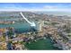 Aerial shot shows the condominium complex's location among waterfront homes and canals at 420 64Th Ave # 1005, St Pete Beach, FL 33706