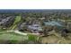 Aerial view of clubhouse overlooking golf course at 3110 Bent Creek Dr, Valrico, FL 33596