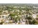 Overhead shot showing houses with mature trees in a lovely residential community near the water at 6142 4Th S Ave, St Petersburg, FL 33707