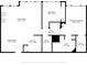 Floor plan displaying the layout of the living room, kitchen, bedrooms and baths at 2765 Via Cipriani # 1232B, Clearwater, FL 33764