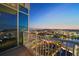 Enjoy breathtaking city views from this condo balcony with floor-to-ceiling windows and sleek railings at 777 N Ashley Dr # 2503, Tampa, FL 33602