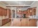 Gourmet kitchen featuring custom wood cabinets, granite countertops, and high-end appliances at 1097 Eden Isle Ne Dr, St Petersburg, FL 33704
