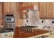 Close up view of stainless steel appliances, custom cabinets, and granite countertops at 1097 Eden Isle Ne Dr, St Petersburg, FL 33704