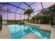 Screened pool with beautiful outdoor lounge chairs and waterfront views perfect for relaxation and outdoor enjoyment at 1893 Riveredge Dr, Tarpon Springs, FL 34689