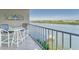 Lovely waterfront balcony features water views from the condo and dock at 19725 Gulf Blvd # 405, Indian Shores, FL 33785