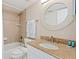 Bathroom featuring a granite countertop and shower-tub combination at 19725 Gulf Blvd # 405, Indian Shores, FL 33785
