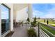 Relaxing balcony with dining and city views, complemented by stylish decor at 1209 E Cumberland Ave # 505, Tampa, FL 33602