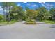 Community entrance showcasing lush landscaping and mature trees, welcoming residents and visitors at 15555 Martinmeadow Dr, Lithia, FL 33547