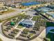 Aerial shot of the community garden with an attractive pavilion at 4748 Ballast Crest Cv, Land O Lakes, FL 34638