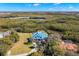 Beautiful home with lush backyard and riverfront views from an aerial perspective at 6785 Burning Tree Dr, Seminole, FL 33777