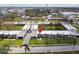 Aerial shot of residential neighborhood showing condo with attached carport and green landscaping at 4732 Lake Blvd # A, Clearwater, FL 33762