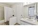 Functional bathroom with a vanity, mirror, and a bathtub with shower at 4732 Lake Blvd # A, Clearwater, FL 33762