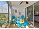 Enclosed sunroom with natural light, bright furniture, and cozy seating at 4732 Lake Blvd # A, Clearwater, FL 33762