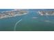 Panoramic aerial view of the waterway and waterfront community, great for boating at 155 1St W St, Tierra Verde, FL 33715