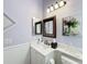 Stylish bathroom showcasing a vanity with unique artwork and decor at 15856 Cobble Mill Dr, Wimauma, FL 33598