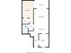 Simple floor plan drawing that show layout of rooms at 2060 Marilyn St # 133, Clearwater, FL 33765