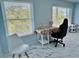 Bright home office featuring two windows, marble flooring, and a modern computer chair at 2311 Brisbane St # 65, Clearwater, FL 33763