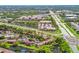 An aerial view highlighting the community's prime location near essential roads, offering a blend of tranquility and ease of access at 880 S Village Lake N Dr # 106, St Petersburg, FL 33716