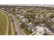 Scenic aerial view showcasing the neighborhood, waterfront, and distant city skyline at 710 S Davis Blvd, Tampa, FL 33606