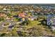 Beautiful aerial view of coastal neighborhood featuring waterfront homes and lush tropical landscaping in sunny Florida at 952 Symphony Isles Blvd, Apollo Beach, FL 33572