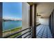 Spacious tiled balcony offers stunning waterfront views and a cool breeze at 2775 Kipps Colony S Dr # 105, Gulfport, FL 33707
