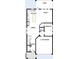 Floorplan showcases the layout of the kitchen, Gathering room, lanai and two-car garage at 28965 Orange Berry Dr, Wesley Chapel, FL 33543