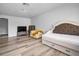 Finished basement area with wood-look floors and a built in bed at 9204 Golf View Dr, New Port Richey, FL 34655