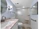 Contemporary bathroom with a glass shower, modern fixtures, and sleek design elements at 11485 Oakhurst Rd # A301, Largo, FL 33774