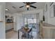 Cozy dining area, complemented by a sliding door offering a view to the screened in patio at 2311 Wellesley, Bradenton, FL 34207