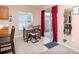 Bright dining room with natural light and sliding glass doors to the outside patio at 25925 Terrawood Loop, Land O Lakes, FL 34639