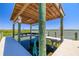 Private dock on the water with a boat lift, perfect for waterfront enthusiasts at 10532 94Th Pl, Seminole, FL 33772