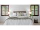 Bright, clean bedroom features natural light from windows with wood shutters at 156 29Th N Ave, St Petersburg, FL 33704