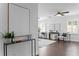 Bright living room with hardwood floors and neutral decor overlooking the entertaining space at 156 29Th N Ave, St Petersburg, FL 33704
