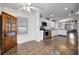 Spacious kitchen with stainless appliances, wood floors, and a bright, airy feel at 206 S Port Royal Ln, Apollo Beach, FL 33572